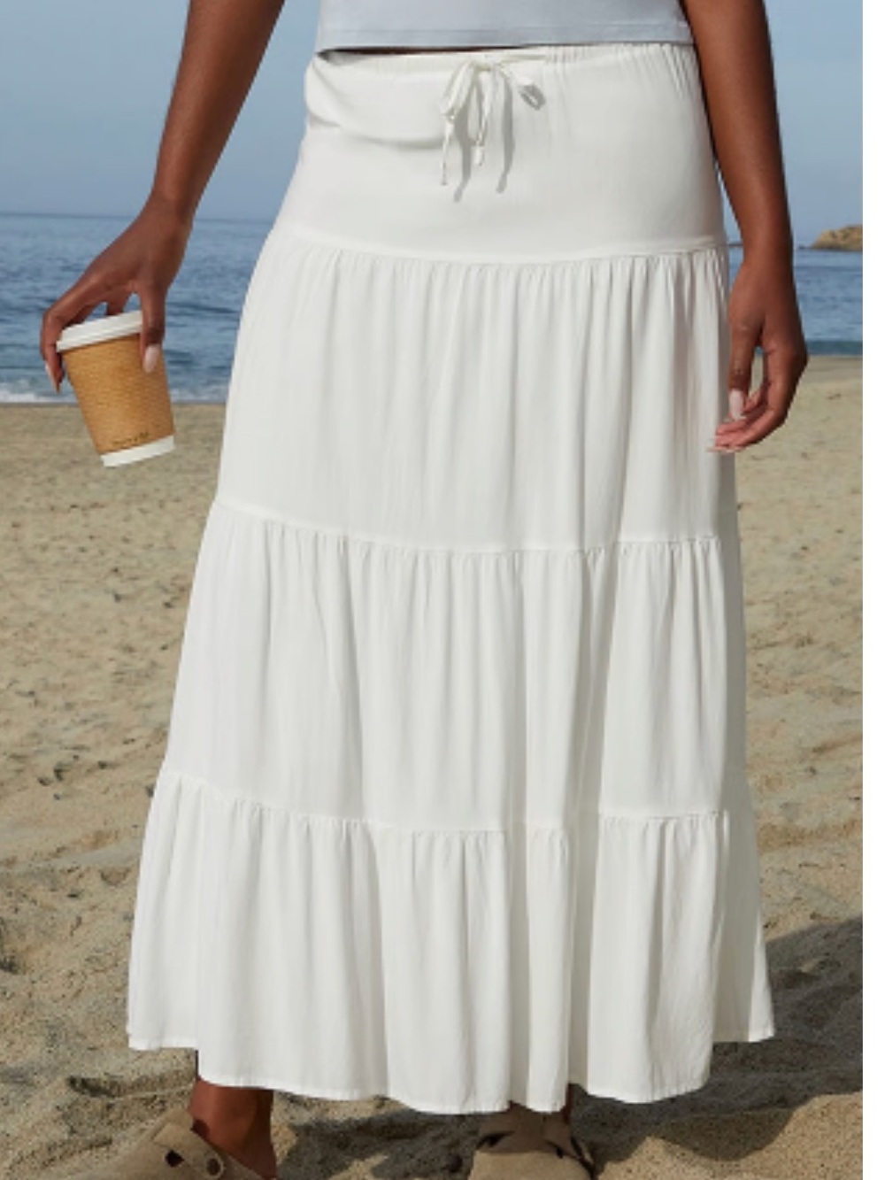 Brandy Melville White Maxi Skirt